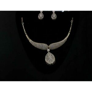 92.5 Sterling Silver Adjustable Necklace Set Ms-3924