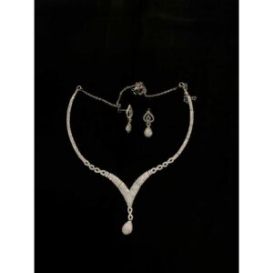 92.5 Sterling Silver Full Necklace Set Ms-3917