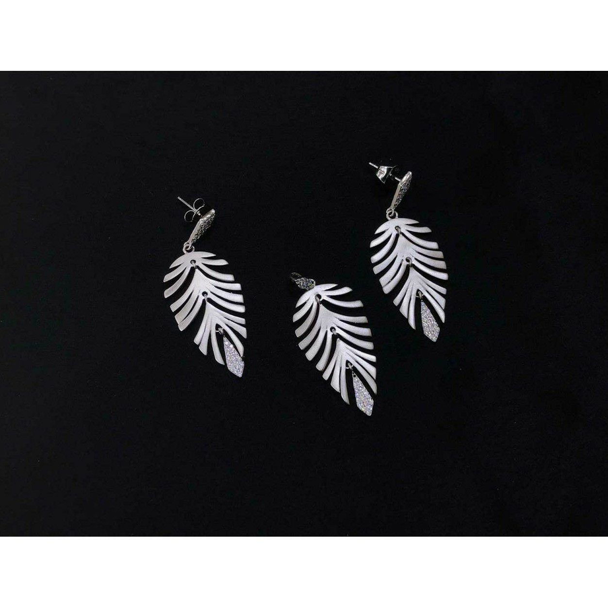 92.5 Sterling Silver Perfect Look Pendant Set Ms-3853