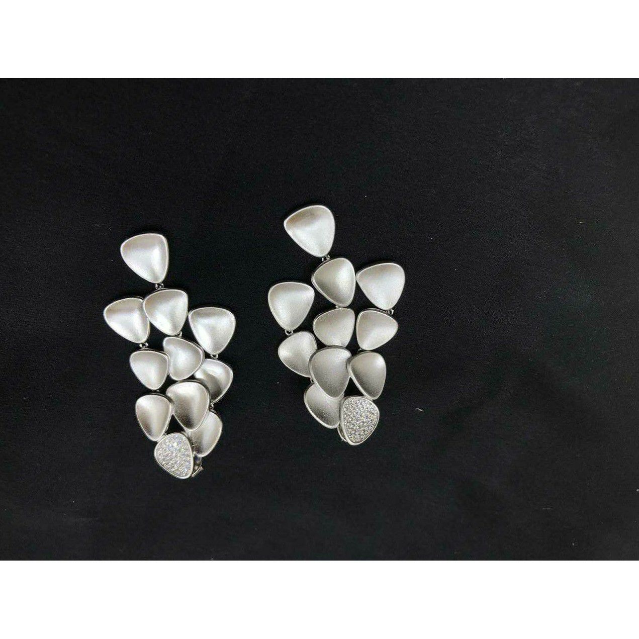 92.5 Sterling Silver Beautiful Pis Shape Pendant Set Ms-3848