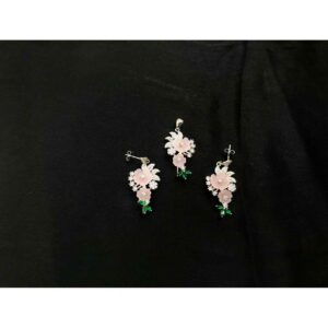 92.5 Sterling Silver Hi Finish Pendant Set Ms-3844