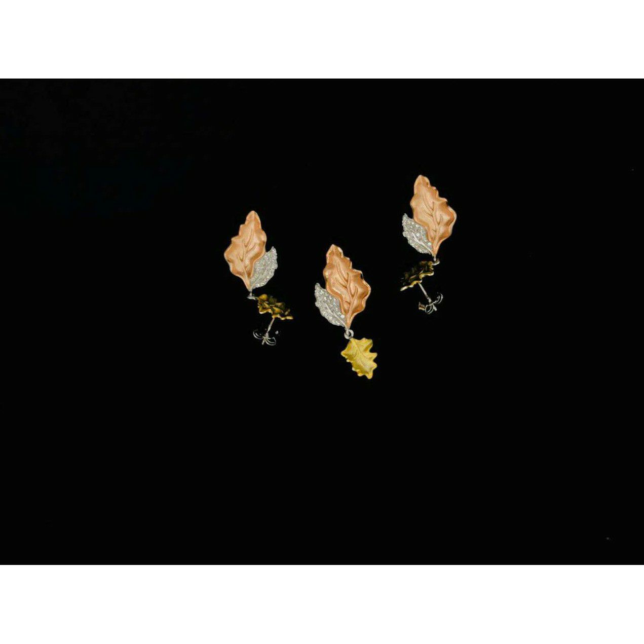 92.5 Sterling Silver Rose Gold Pendant Set Ms-3841