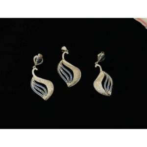92.5 Sterling Silver Peacock Polish Pendant Set Ms-3839