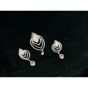 92.5 Sterling Silver Middle Micro Pendant Set M-3835