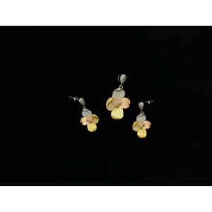 92.5 Sterling Silver Handmade Paint Pendant Set Ms-3829