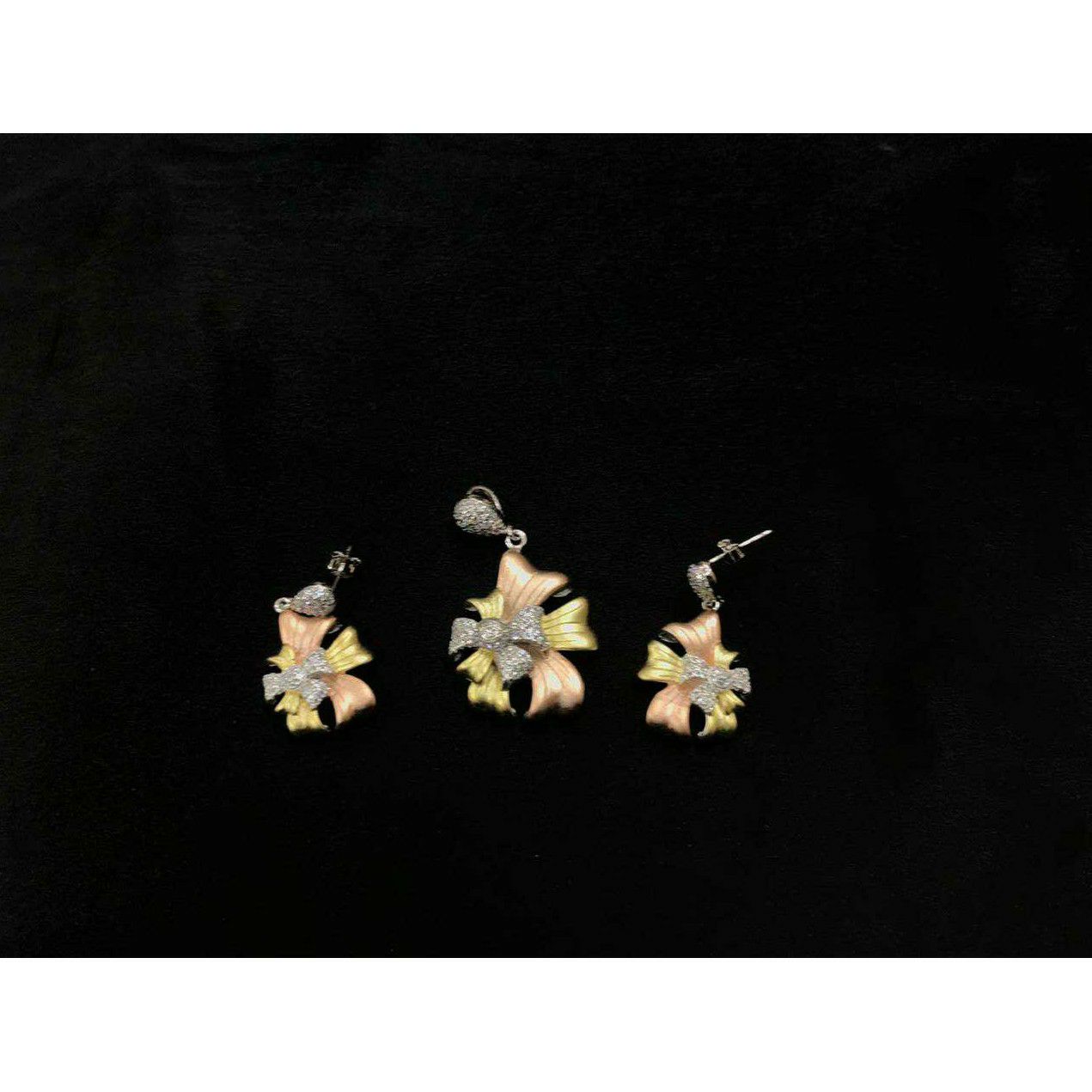 92.5 Sterling Silver Bangkok Pendant Set Ms-3822