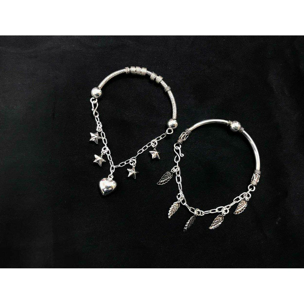 92.5 sterling silver leaf shape Toys charm half kada ms-3817