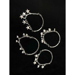 92.5 sterling silver star & heart shape Toys charm half kada ms-3816