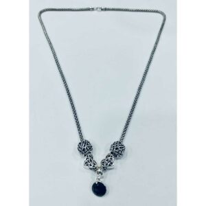 92.5 sterling silver new oxodize patern pandent With Chain ms-3653