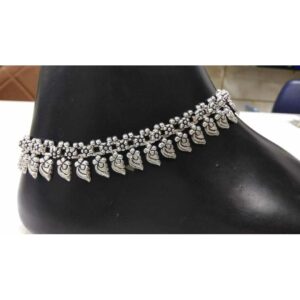 92.5 Sterling Silver Dull Finish Oxodize Anklet(Payal) Ms-3424