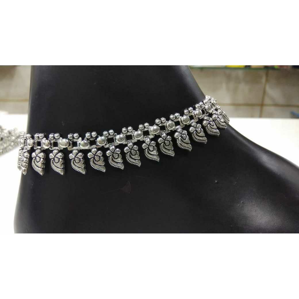 92.5 Sterling Silver Rajkoti Payal(Anklet) Ms-3418