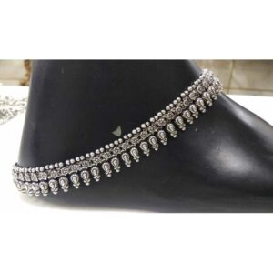 92.5 Sterling Silver New Patern Anklet(Payal) Ms-3413