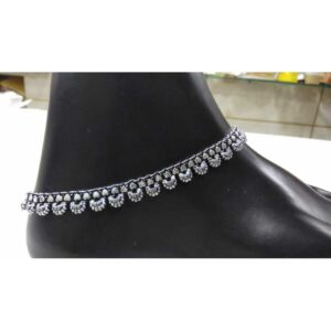 92.5 Sterling Silver Beautiful Oxodize Anklet Ms-3386