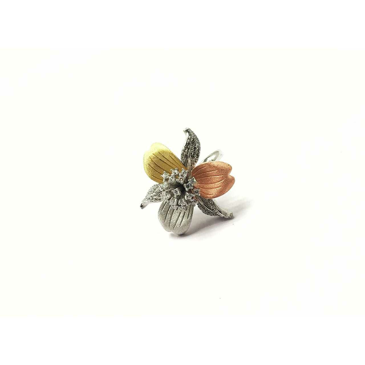 92.5 Sterling Silver Natural Colour Ring Ms-3370