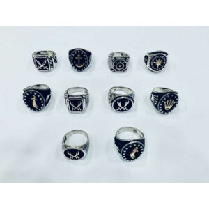 92.5 Sterling Silver Designer Turkey Logo Ring Ms-3358