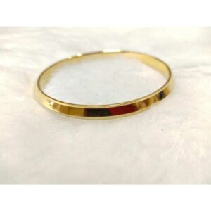 92.5 Sterling Silver Nice Look Gold Finish Triangle Panjabi Kada Ms-3326