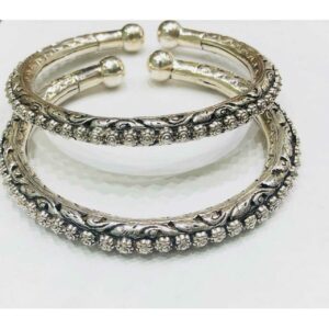 92.5 Sterling Silver Oxodize Tili Boll Premium Kada Ms-3316