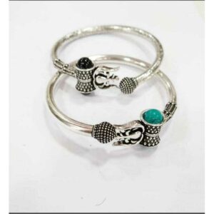 92.5 sterling silver mahadev locking style kada ms-3306