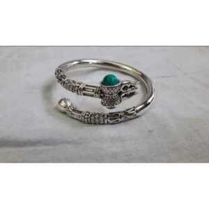 92.5 Sterling Silver Nakkar Kada Bracelet Ms-3301