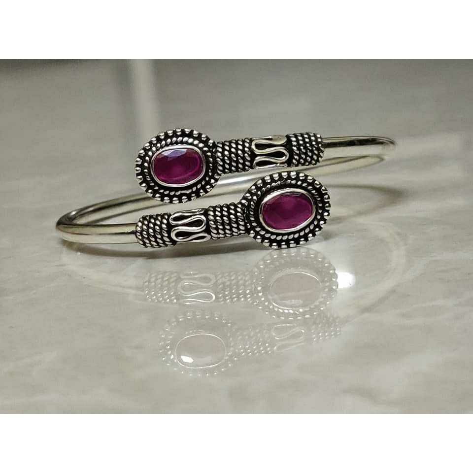 92.5 Sterling Silver Adjustable Indian Bracelet Ms-3292