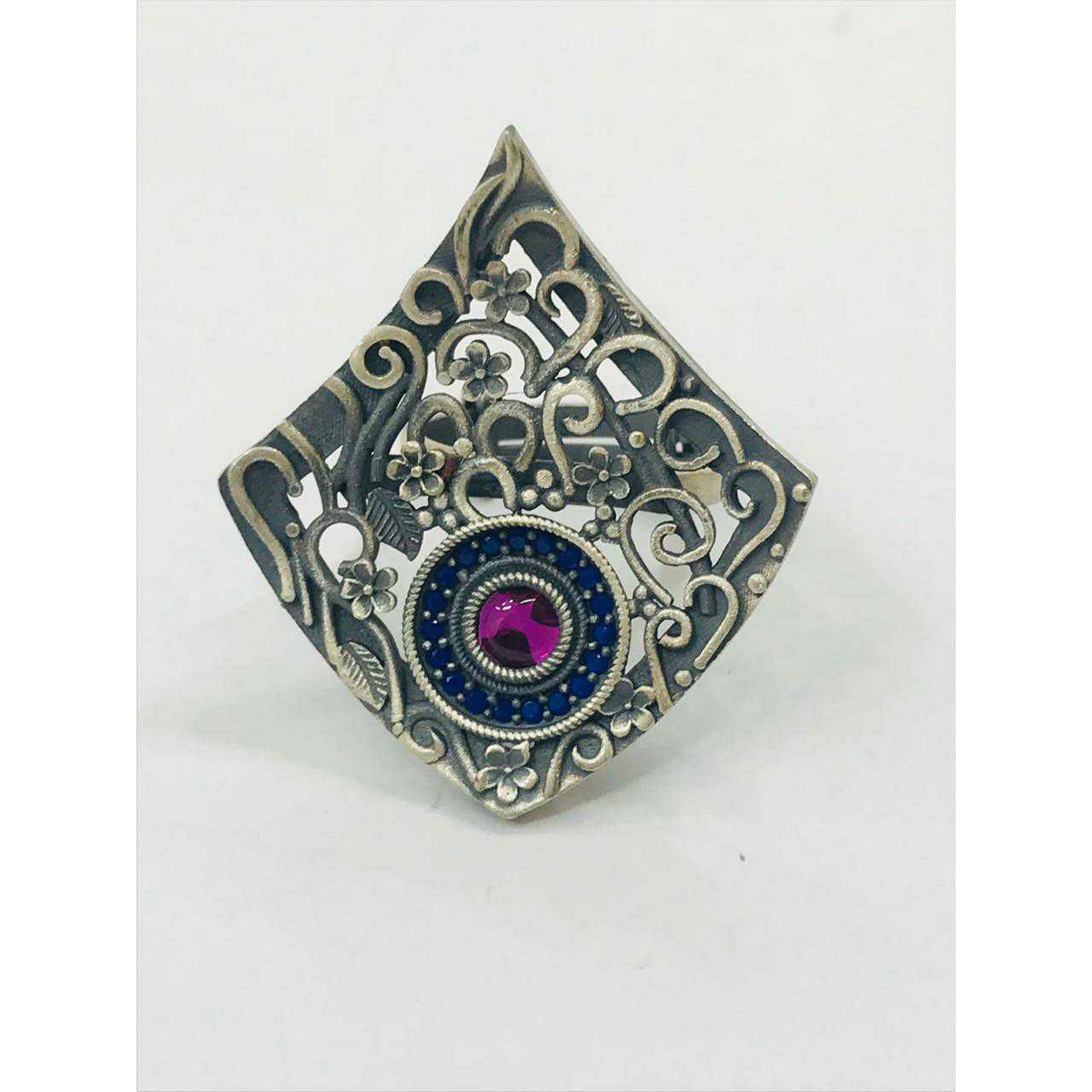 92.5 Sterling Silver Heavy Finish Super Look Ring Ms-3289