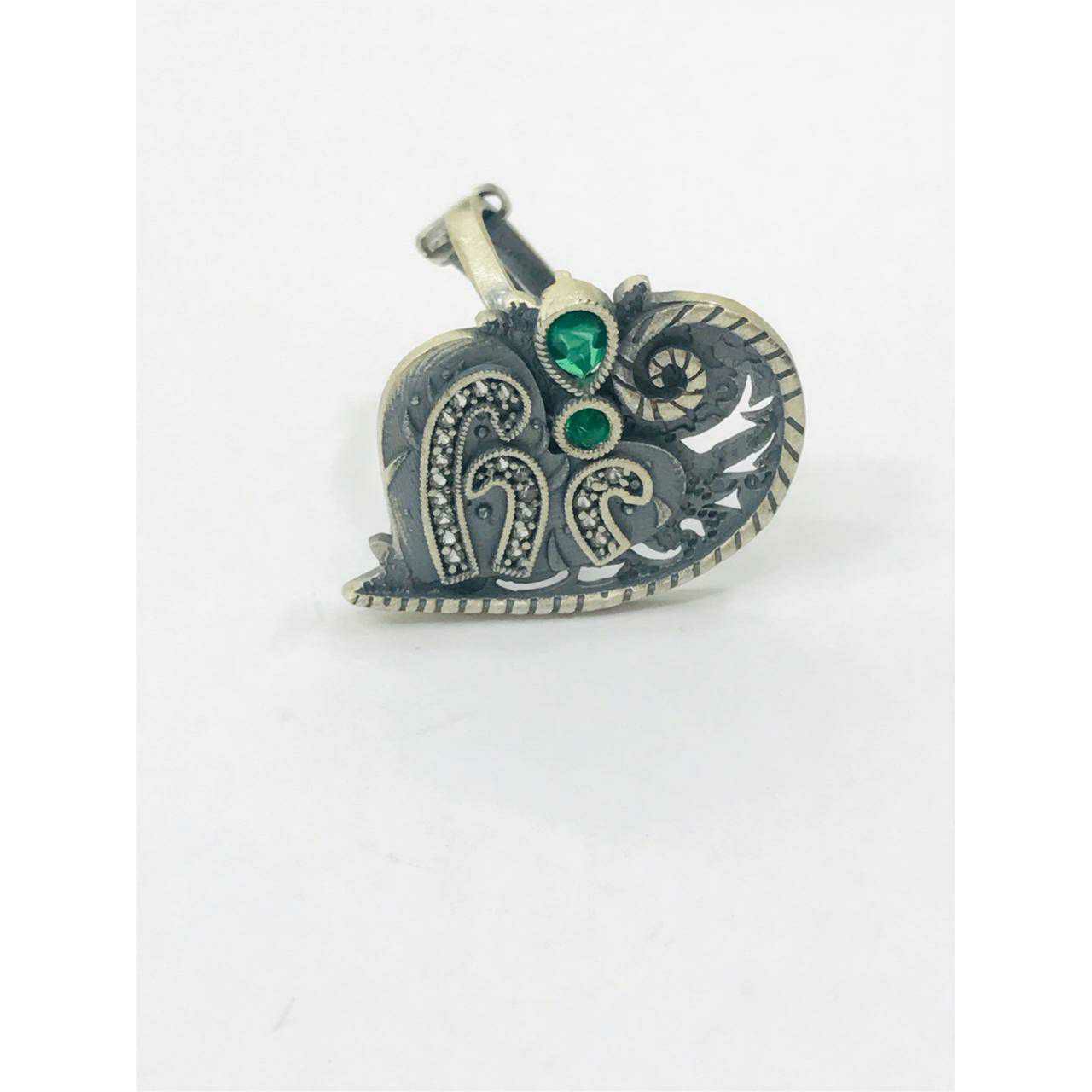 92.5 Sterling Silver Antique Looking Indian Made Ring Ms-3278