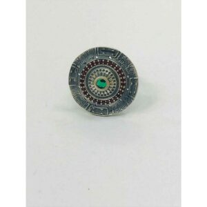 92.5 Sterling Silver Round Oxodize Ring Ms-3276