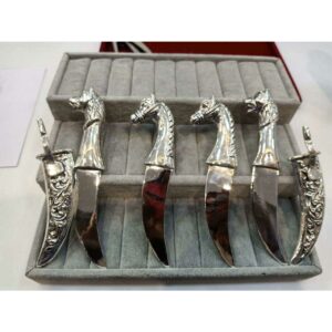 92.5 Sterling Silver Oxodize Nakshi Knife(Chari) Ms-3172