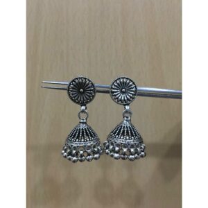 92.5 Sterling Silver Export Quality Oxodize Jummer Ghughri Earring(Butti) Ms-3148