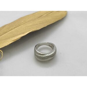92.5 Sterling Silver Micro nice Look Hollow Light Weight Ring Ms-3136