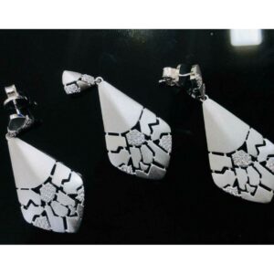 92.5 Sterling Silver Super Micro Police Pendant Set Ms-3115