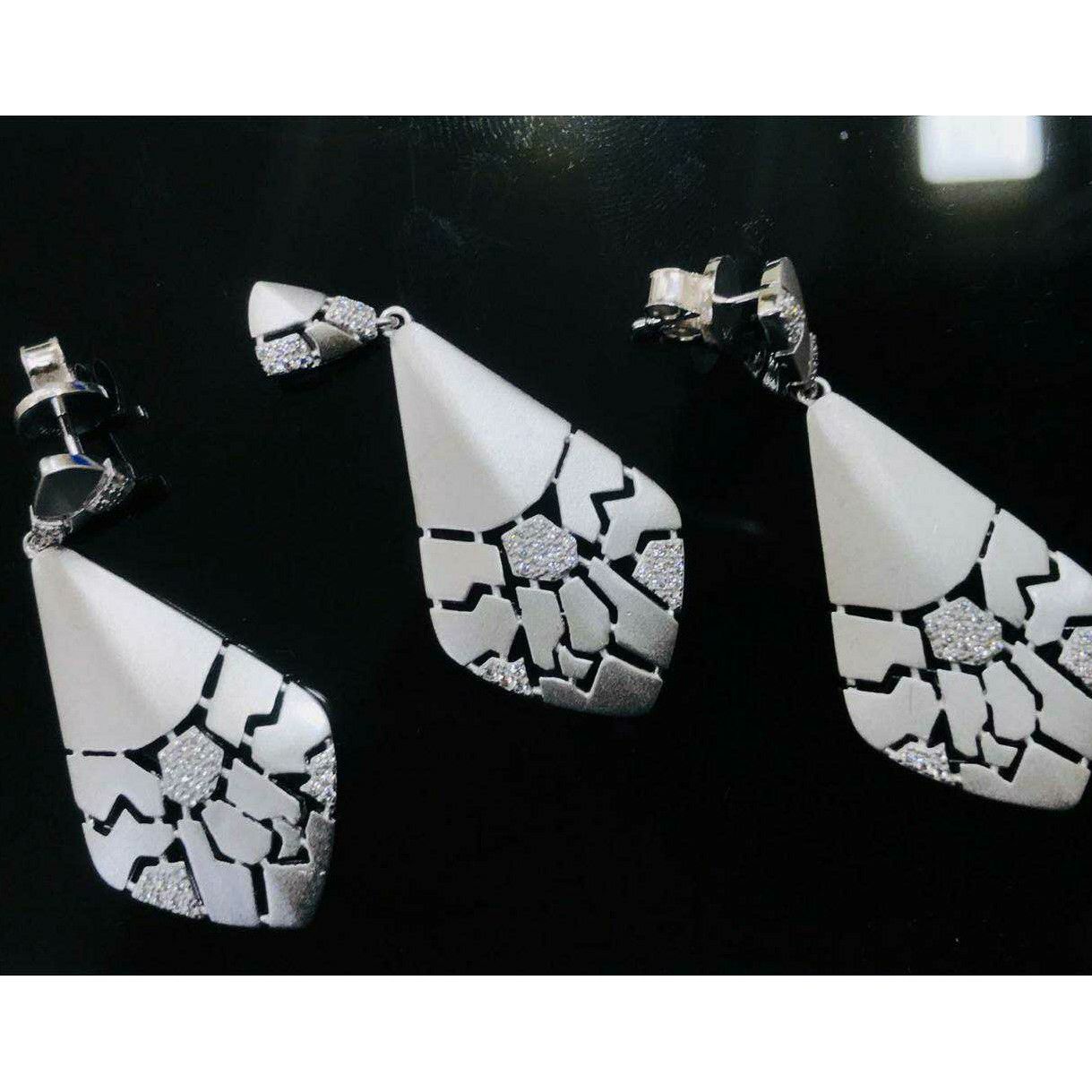 92.5 Sterling Silver Super Micro Police Pendant Set Ms-3115