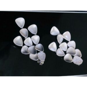 92.5 Sterling Silver Dull Finishing Grapes Shape Earring Ms-3111