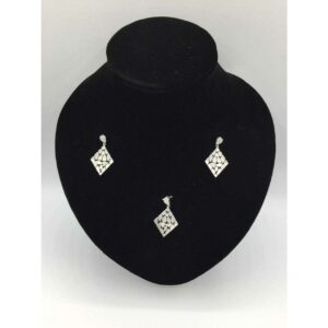 92.5 Sterling Silver Hollow Pendant Set Ms-3089