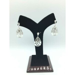 92.5 sterling silver dull finish antique made Earring With pendant ms-3086
