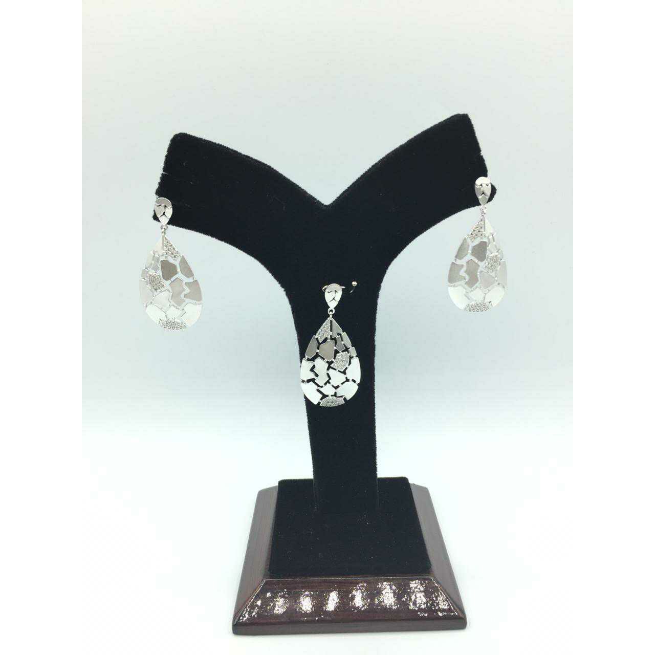 92.5 sterling silver dull finish antique made Earring With pendant ms-3086