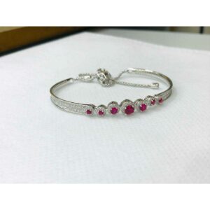 92.5 Sterling Silver Micro Adjustable Round Bracelet Ms-3046