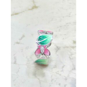 92.5 Sterling Silver Butterfly Look Deziner Broad Toe Ring Ms-3037