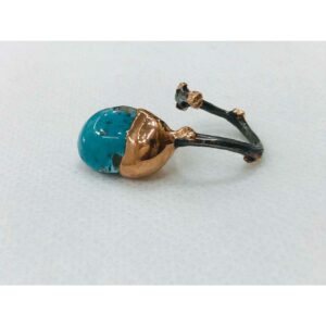 92.5 Sterling Silver Hand Finger Moving & Adjustable Ring Ms-3035