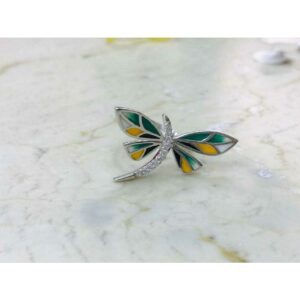 92.5 Sterling Silver Natural Colour Butterfly Antique Ring Ms-3031