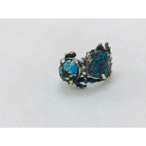 92.5 Sterling Silver Wood Tree Black Finish Totally New Look Ring Ms-3027