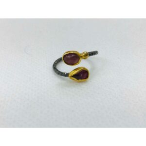 92.5 Sterling Silver Adjustable Coted Ring Ms-3019