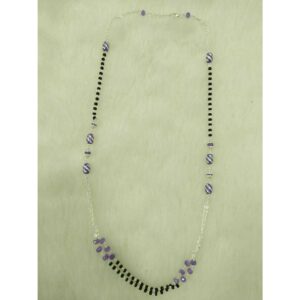 92.5 Sterling Silver Black & Purple Pearl Motiya Mangalsutra Ms-2965