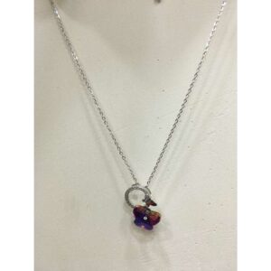 92.5 Sterling Silver Light Weight Chain With Fancy Pendant(Dokiya) Ms-2956