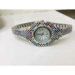 92.5 Sterling Silver Square Type Look Watch Ms-2881