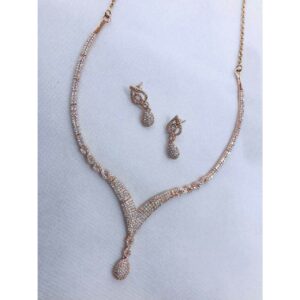 92.5 Sterling Silver Bangkok Rodiyam Necklace Set Ms-2792
