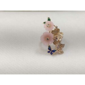 92.5 Sterling Silver Big Size Rose Gold Ring Ms-2640