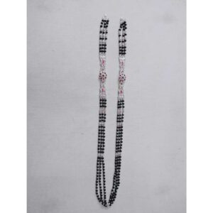 3(Three) Line Chole Bol Plaster Casting Dimond Black(Kala) Pearl(Moti) Mangalsutra Ms-2524