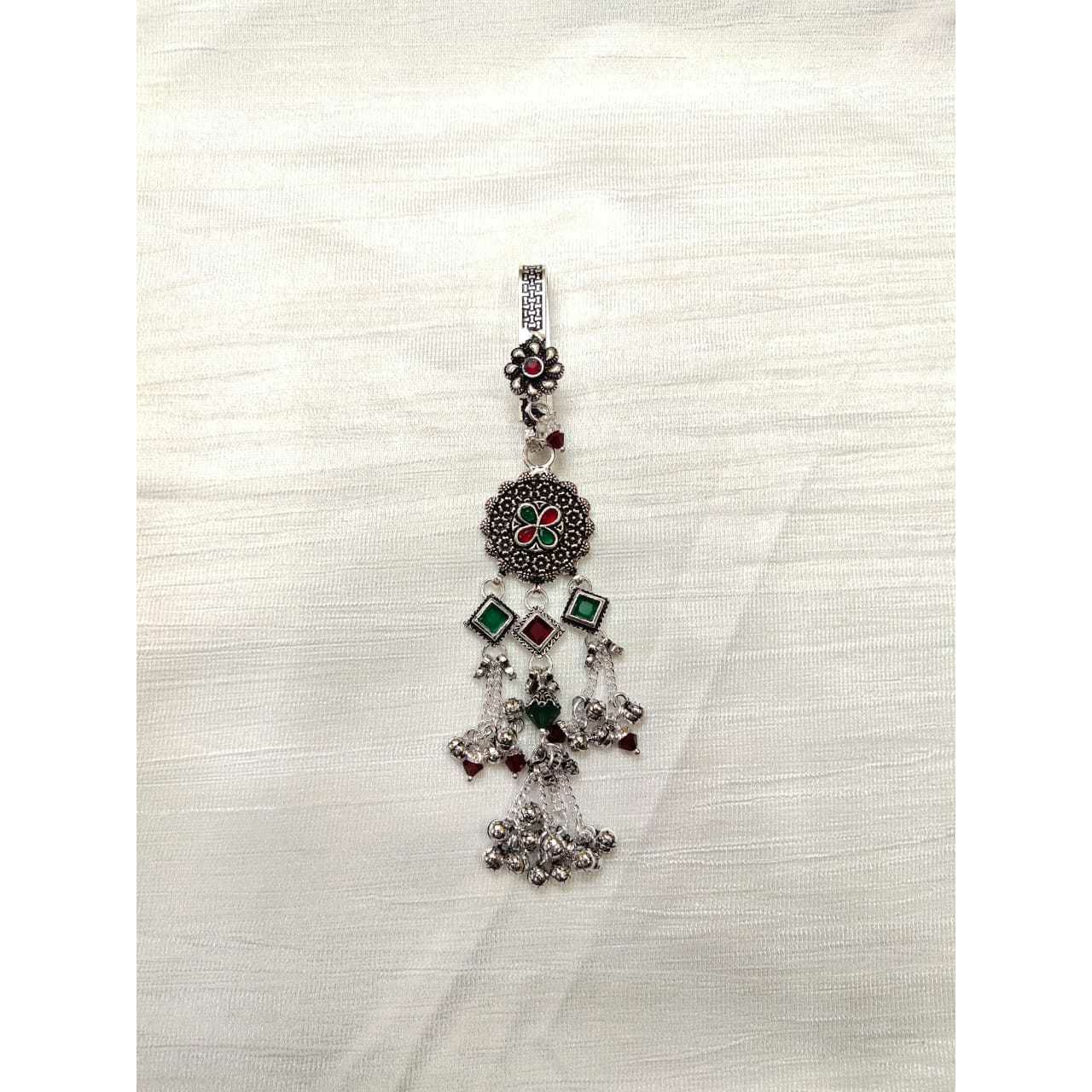 Single Aakda Oxodize Pis Antique Pearl(Moti) Juda Ms-2518