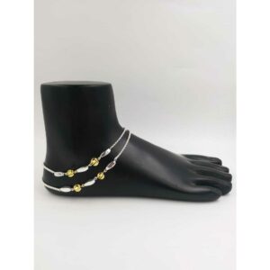Single box golden bol hollow 92.5 anklet(payal) ms-2407